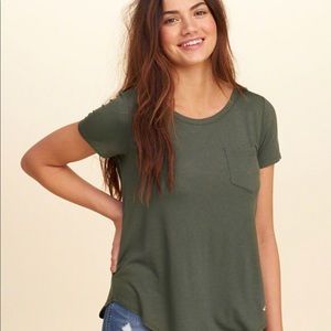 Olive colored basic tee